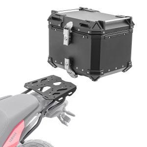 Set Aluminium Top Case + support adapté à Yamaha Tracer 7 21-24 Porte-bagages Bagtecs XB45 noir