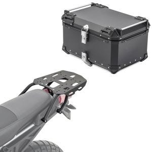 Set Alu Topcase + Gepäckbrücke passend für Yamaha Tracer 9 / GT 21-24 Bagtecs XB65 schwarz