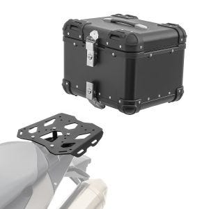 Set Alu Topcase + Gepäckbrücke passend für BMW F 800 GS /Adventure 08-18 Bagtecs XS45 schwarz