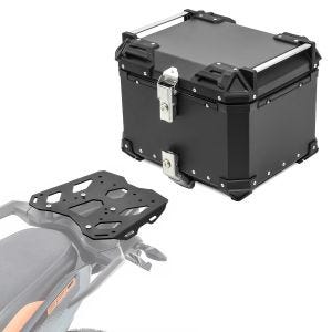 Set Alu Topcase + Gepäckbrücke passend für KTM 790 / 890 Adventure 19-24 Bagtecs XB45 schwarz