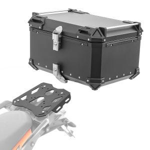 Set Alu Topcase + Gepäckbrücke passend für KTM 1050 Adventure 15-16 Bagtecs XB65 schwarz