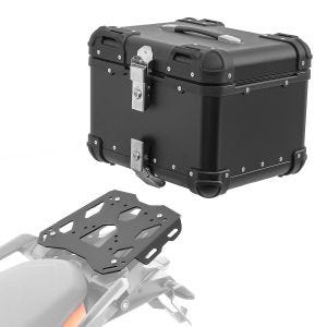 Set Alu Topcase + Gepäckbrücke passend für KTM 1050 Adventure 15-16 Bagtecs XS45 schwarz