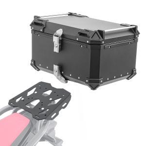 Set Alu Topcase + Gepäckbrücke passend für Honda Africa Twin 1100 Adventure Sports 20-24 Bagtecs XB65 schwarz