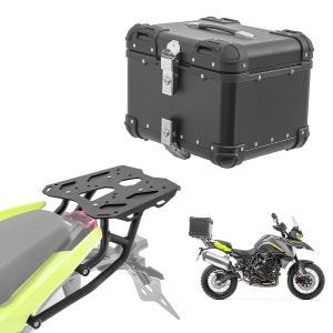 Set Alu Topcase + Gepäckbrücke passend für Benelli TRK 702/ X 23-24 Bagtecs XS45 schwarz