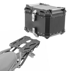 Set Alu Topcase + Gepäckbrücke passend für BMW F 900 XR 20-24 Bagtecs XB45 schwarz
