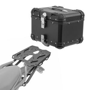 Set Alu Topcase + Gepäckbrücke passend für BMW F 900 XR 20-24 Bagtecs XS45 schwarz