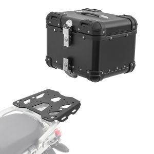 Set Alu Topcase + Gepäckbrücke passend für BMW R 1200 GS 04-12 Bagtecs XS45 schwarz