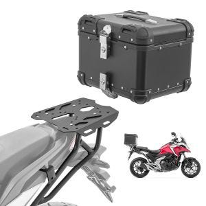 Set Alu Topcase + Gepäckbrücke passend für Honda NC 750 X 21-24 Bagtecs XS45 schwarz