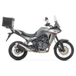 Set Aluminium Top Case + support adapté à Honda Transalp XL 750 23-24 Porte-bagages Bagtecs XS45 noir DPL1
