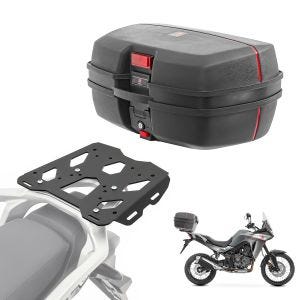 Set Top Case + support adapté à Honda Transalp XL 750 23-24 Porte-bagages Bagtecs TB8 DPL1