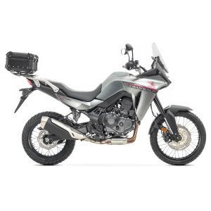 Set Aluminium Top Case + support adapté à Honda Transalp XL 750 23-24 Porte-bagages Bagtecs XB22 noir DPL1