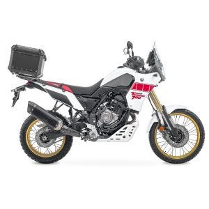 Set Aluminium Top Case + support adapté à Yamaha Tenere 700 19-24 Porte-bagages Bagtecs XB65 noir DPL1