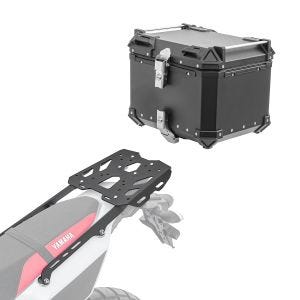 Set Aluminium Top Case + support adapté à Yamaha Tenere 700 World Raid / Rally 22-24 Porte-bagages Bagtecs XB45 noir