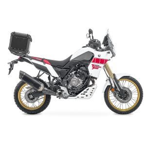 Set Aluminium Top Case + support adapté à Yamaha Tenere 700 19-24 Porte-bagages Bagtecs XB45 noir DPL1
