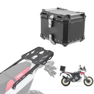 Set Aluminium Top Case + support adapté à Yamaha Tenere 700 19-24 Porte-bagages Bagtecs XB45 noir DPL2