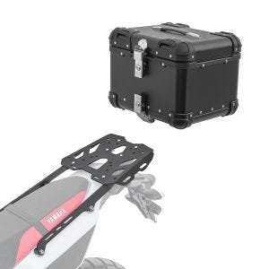 Set Aluminium Top Case + support adapté à Yamaha Tenere 700 World Raid / Rally 22-24 Porte-bagages Bagtecs XS45 noir