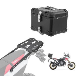 Set Aluminium Top Case + support adapté à Yamaha Tenere 700 19-24 Porte-bagages Bagtecs XS45 noir DPL2