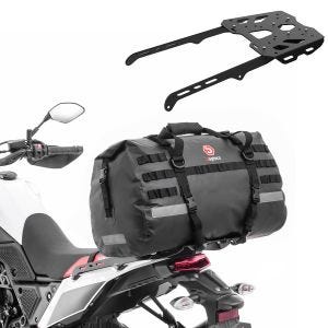 Set Porte-bagages arrière+ sacoche 50L adapté à Yamaha Tenere 700 19-24 Bagtecs SLP-XB50