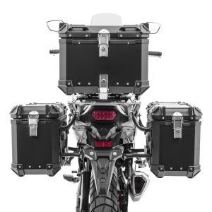 Set Valises laterales aluminium + topcase + supports pour Honda Transalp XL 750 23-25 Bagtecs XW38-XB45 noir DPL1