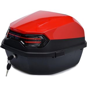 Top case moto Bagtecs BT11 45 litres universel arrière rouge