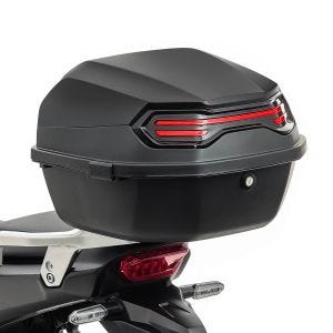 Motorrad Topcase Bagtecs BT11 45 Liter passend für Honda Transalp XL 750 schwarz matt