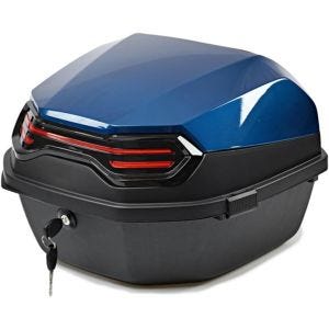 Top case moto Bagtecs BT11 45 litres universel arrière bleu
