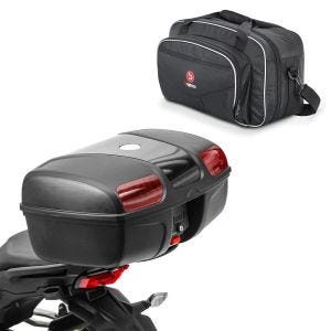Set Top Case + Sac Interieur adapté a Honda Shadow VT 125 C Bagtecs MV 47 Litres noir