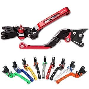 Levier de frein et levier d'embrayage compatible avec Kawasaki Z 900 17-24 V-Trec Set de Leviers Vario 3 - pas pour le modèle SE