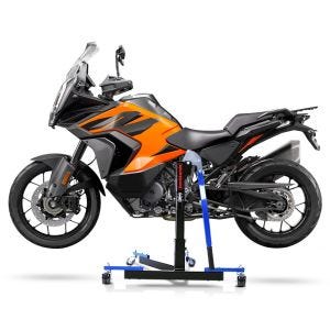 Chariot de Déplacement compatible avec KTM 1290 Super Adventure S 21-24 bleu - Idéal pour Garage, 300 kg