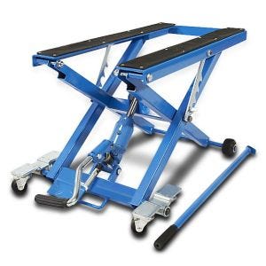 Pont élévateur ciseaux compatible avec moto custom ConStands Mid-lift XL bleu CB14690