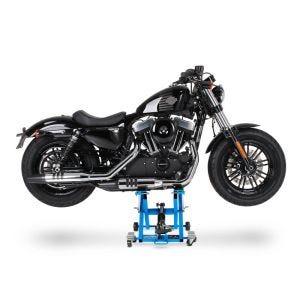 Pont élévateur ciseaux compatible avec Suzuki Marauder VZ 1600 ConStands Mid-lift XL bleu