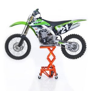 Motorradheber Enduro ConStands Cross-Lift XL Motocross Scherenheber mit Rollen in orange