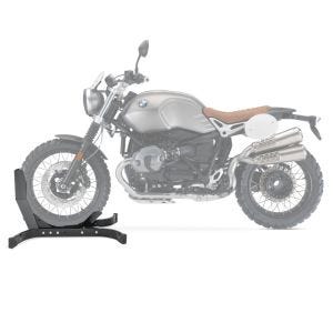 Moto Bloque Roue compatible avec BMW R NineT Scrambler Béquille Avant ConStands Easy-Plus noir