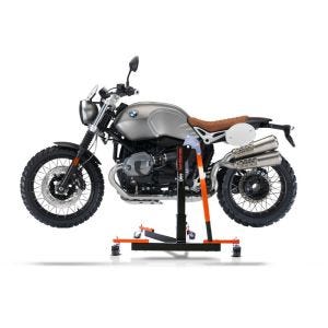 Chariot de Déplacement compatible avec BMW R NineT Scrambler 16-23 orange - Idéal pour Garage, 300 kg