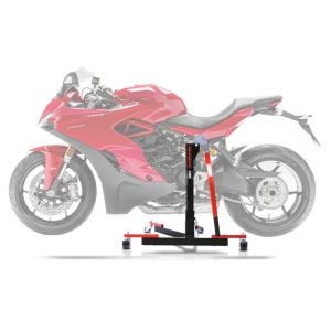 Lève moto centrale compatible avec Ducati Supersport 950 / S 21-25 rouge ConStands Power-Evo