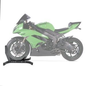 Moto Bloque Roue compatible avec Kawasaki ZX-6R Béquille Avant ConStands Easy-Plus noir