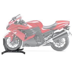 Moto Bloque Roue compatible avec Kawasaki ZZR 1400 Béquille Avant ConStands Easy-Plus noir