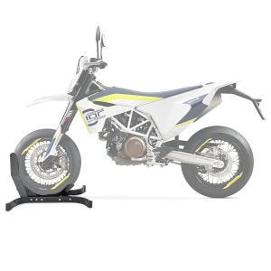 Moto Bloque Roue compatible avec Husqvarna 701 Supermoto Béquille Avant ConStands Easy-Plus noir