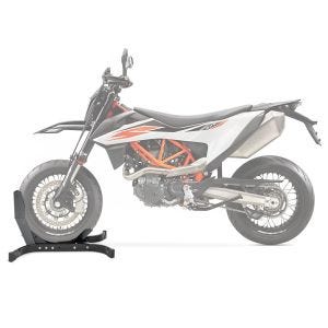 Moto Bloque Roue compatible avec KTM 690 SMC / R Béquille Avant ConStands Easy-Plus noir