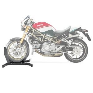 Moto Bloque Roue compatible avec Ducati Monster S2R 1000 Béquille Avant ConStands Easy-Plus noir