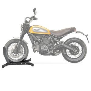 Moto Bloque Roue compatible avec Ducati Scrambler Icon Béquille Avant ConStands Easy-Plus noir