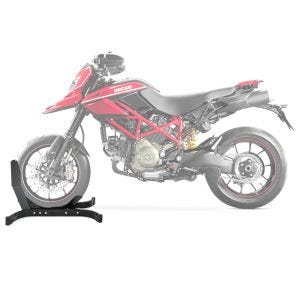 Moto Bloque Roue compatible avec Ducati Hypermotard 1100 / Evo Béquille Avant ConStands Easy-Plus noir