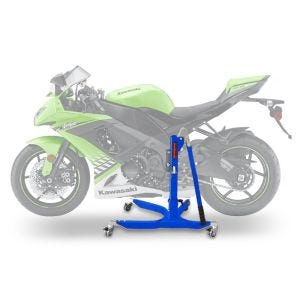 Lève moto centrale compatible avec Kawasaki ZX-10R 08-10 bleu ConStands Power-Classic