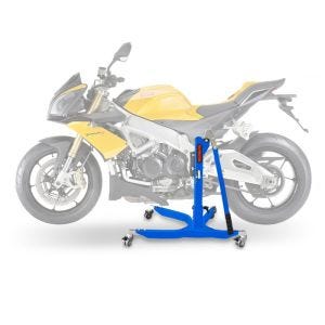 Lève moto centrale compatible avec Aprilia Tuono V4 1100 Factory 15-25 bleu ConStands Power-Classic