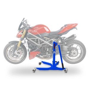 Lève moto centrale compatible avec Ducati Streetfighter 848 11-15 bleu ConStands Power-Classic