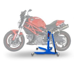 Lève moto centrale compatible avec Ducati Monster 696 08-14 bleu ConStands Power-Classic