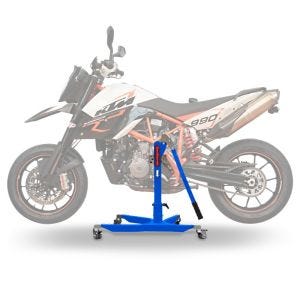 Lève moto centrale compatible avec KTM 950 Supermoto SM / R 05-08 bleu ConStands Power-Classic