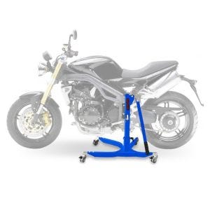 Lève moto centrale compatible avec Triumph Speed Triple 05-10 bleu ConStands Power-Classic