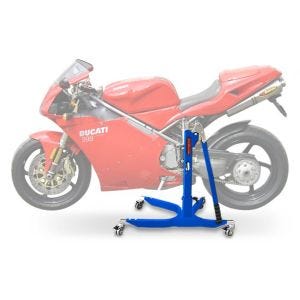 Lève moto centrale compatible avec Ducati 748 95-04 bleu ConStands Power-Classic