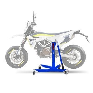 Lève moto centrale compatible avec Husqvarna 701 Supermoto 15-24 bleu ConStands Power-Classic